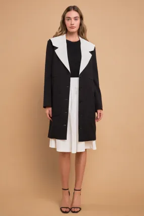 Premium Coat with Contrast Sailor Collar