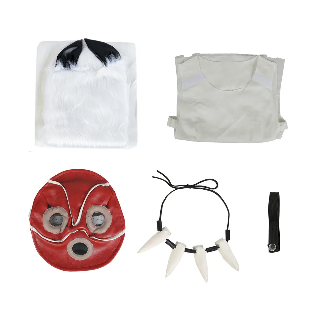 Princess Mononoke San Wolf Girl Cosplay Costume With Mask (S-L Ready to Ship)