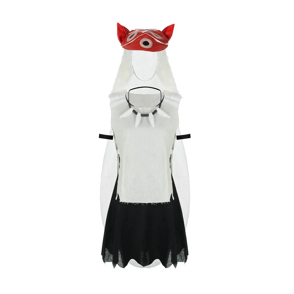 Princess Mononoke San Wolf Girl Cosplay Costume With Mask (S-L Ready to Ship)