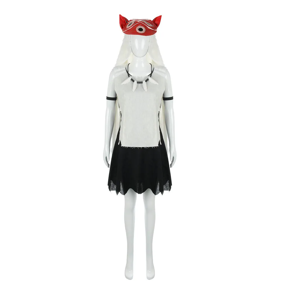 Princess Mononoke San Wolf Girl Cosplay Costume With Mask (S-L Ready to Ship)