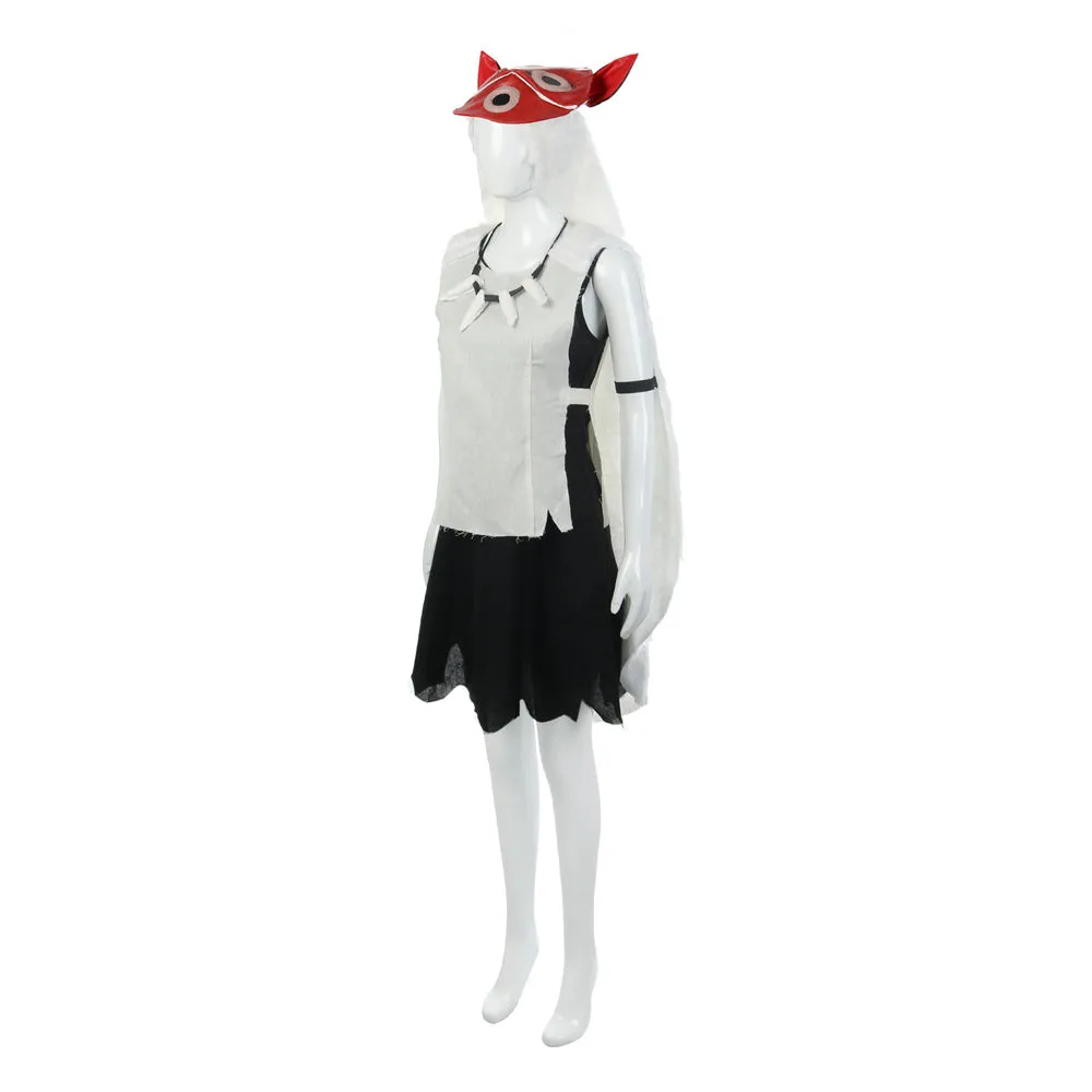 Princess Mononoke San Wolf Girl Cosplay Costume With Mask (S-L Ready to Ship)