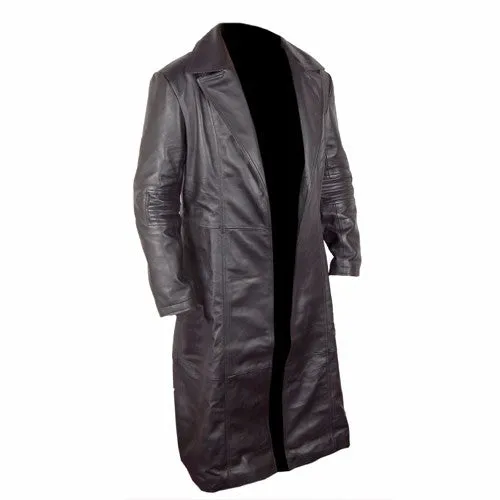 RW Authentic SheepSkin Blade Trinity Black Leather Long Coat