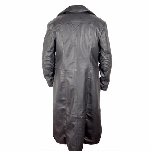 RW Authentic SheepSkin Blade Trinity Black Leather Long Coat