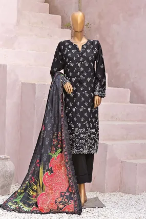 Sada Bahar Stitched 3 Piece Karandi Emb Shawl Vol 02 Collection'2023-KCK-Black