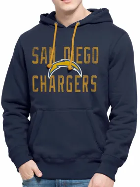 San Diego Chargers 47 Brand Navy Cross-Check Pullover Hoodie Sweatshirt