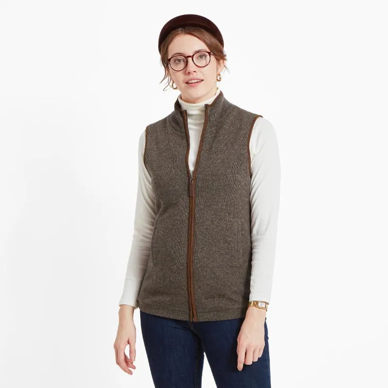 Schoffel Ladies Lambswool Aerobloc Gilet - Mole