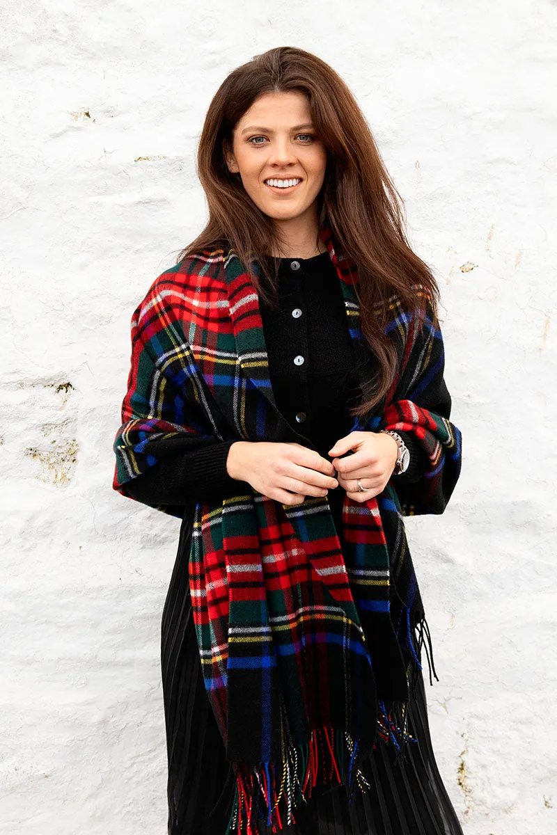 Scottish Lambswool Tartan Blanket Scarf - Royal Stewart