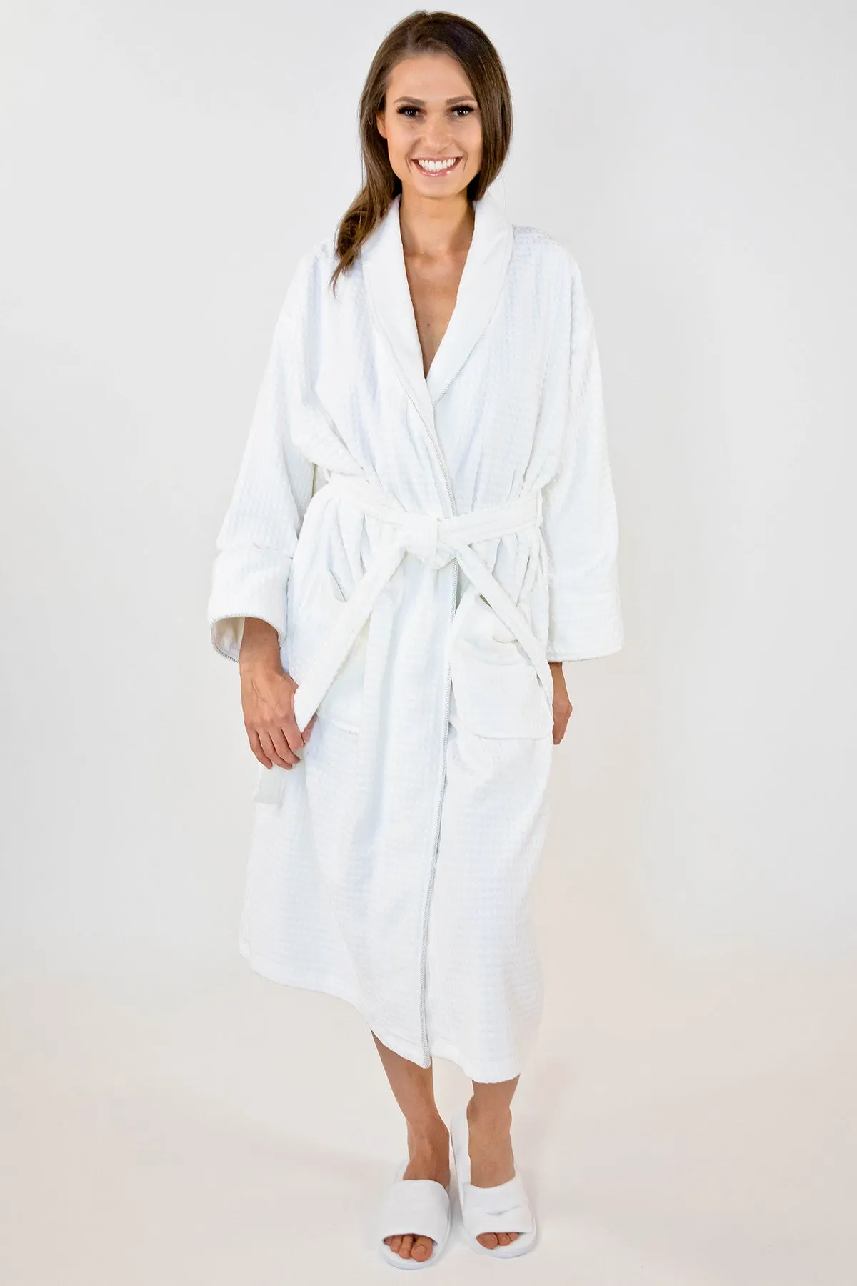 Shawl Grid Bathrobe