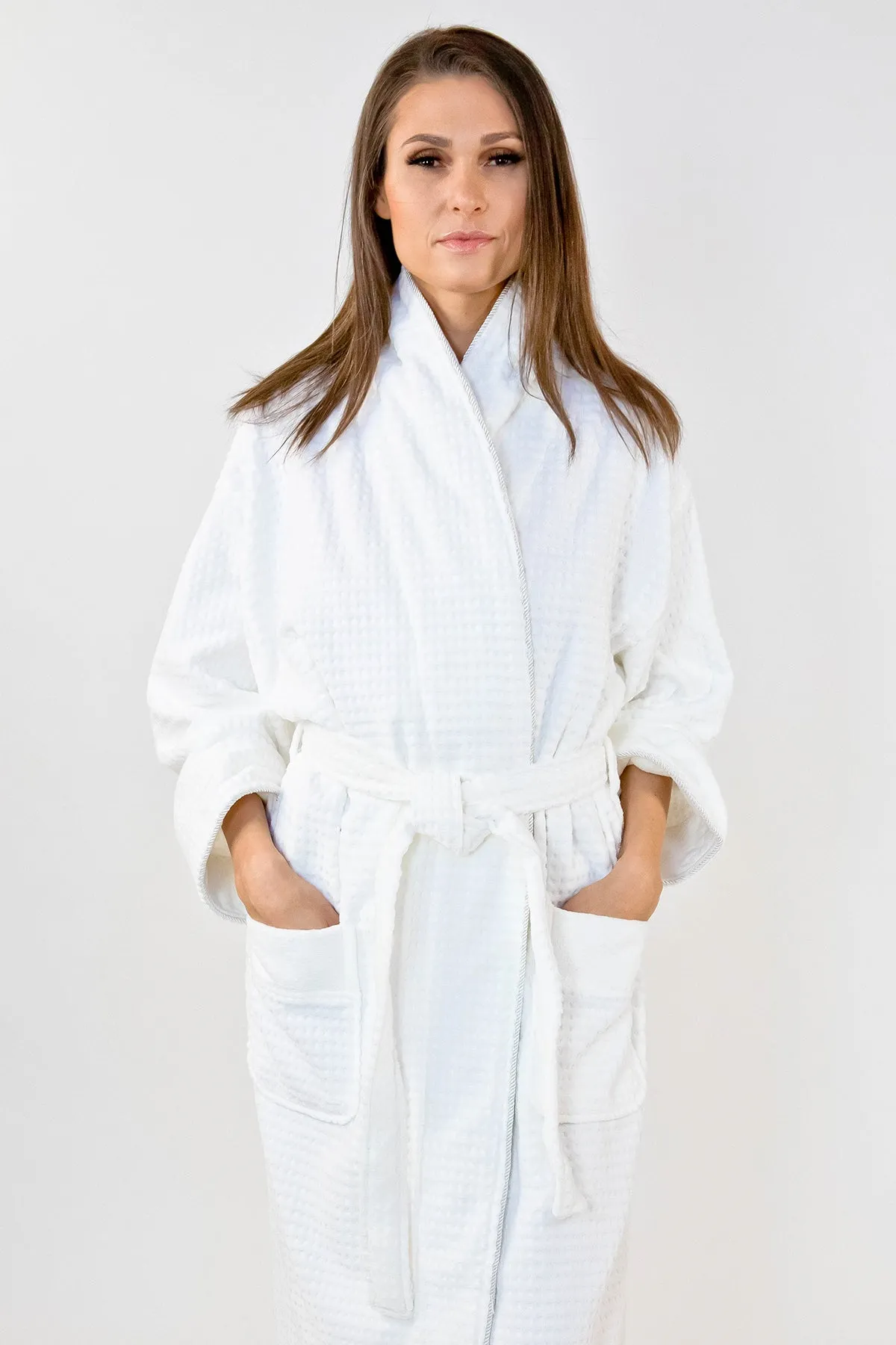 Shawl Grid Bathrobe