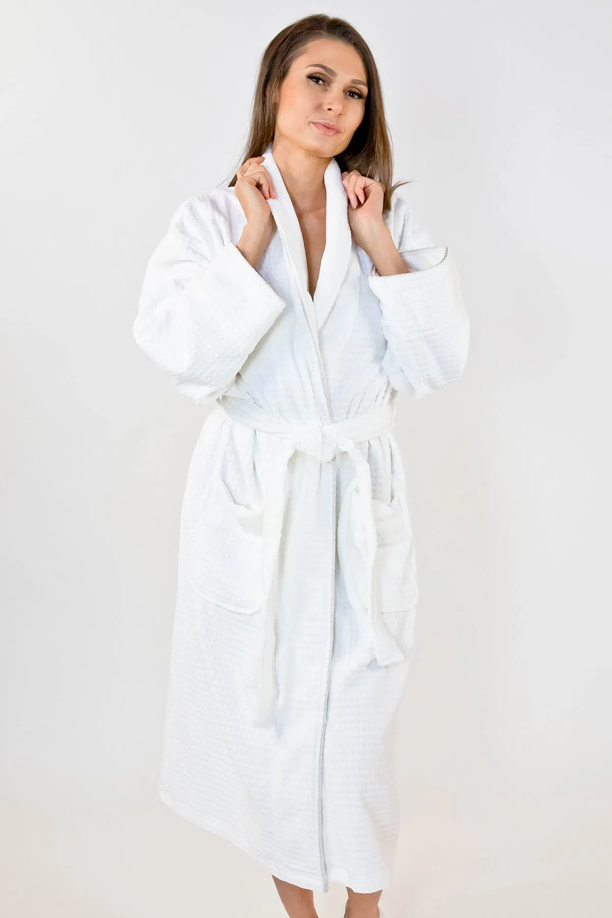 Shawl Grid Bathrobe