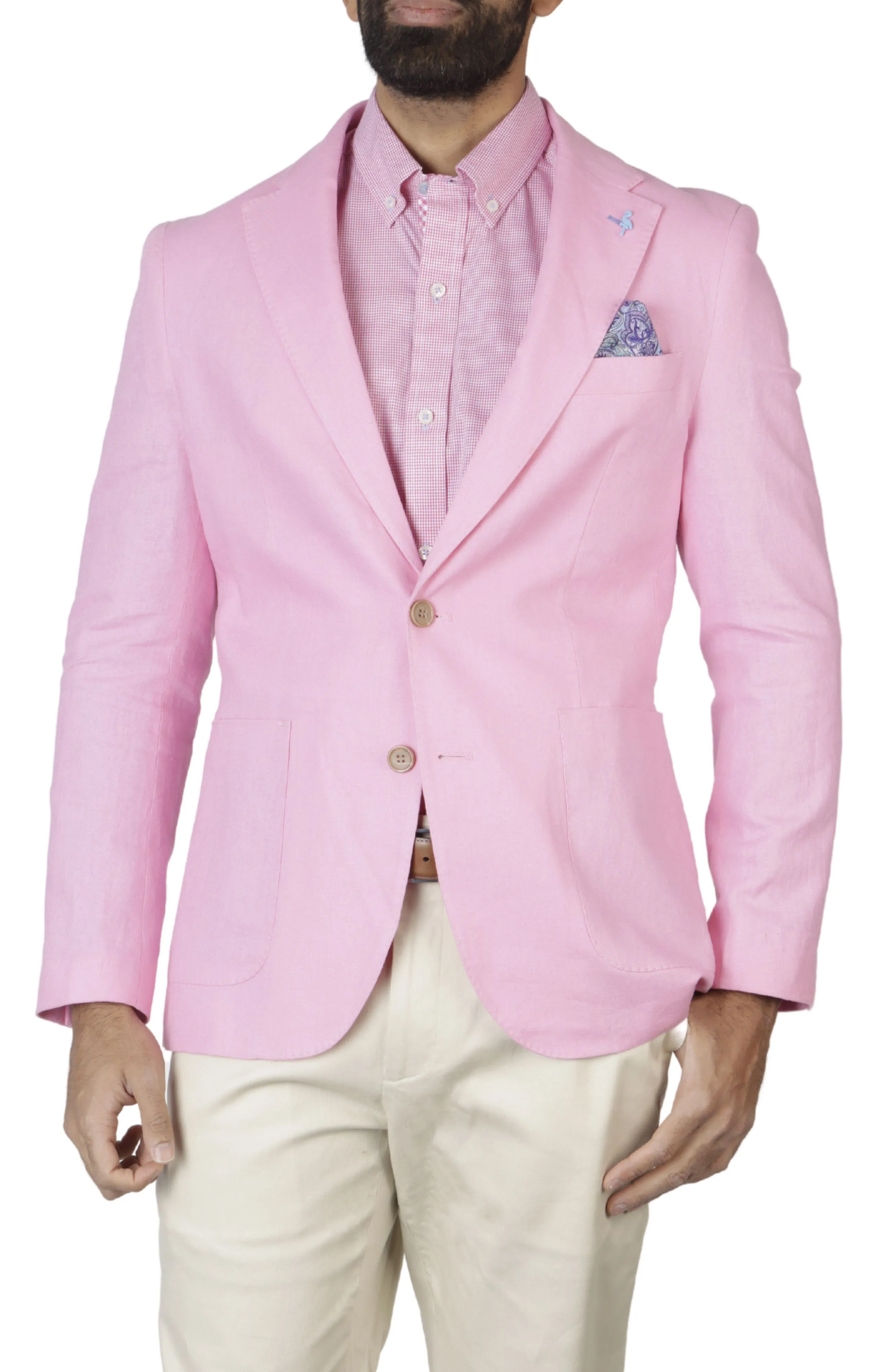 Signature Solid Bright Linen Sport Coat