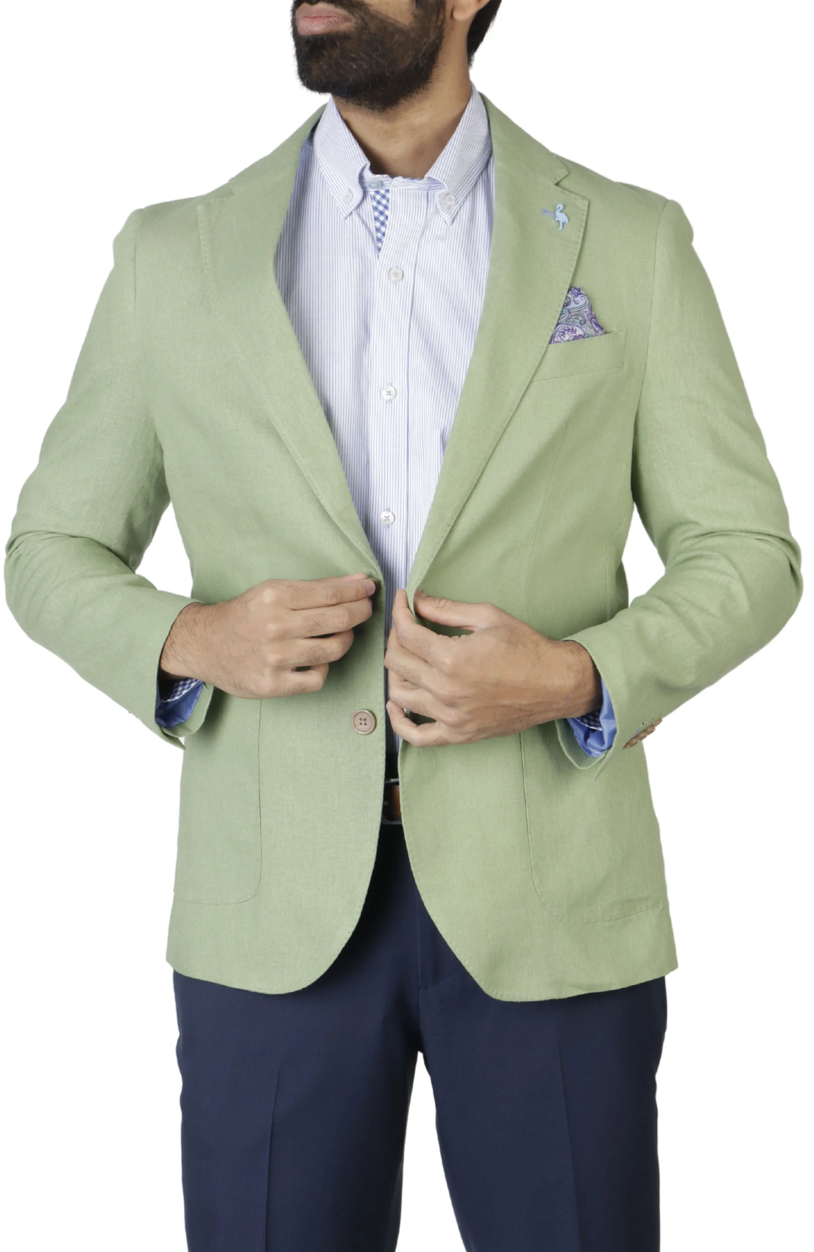 Signature Solid Bright Linen Sport Coat