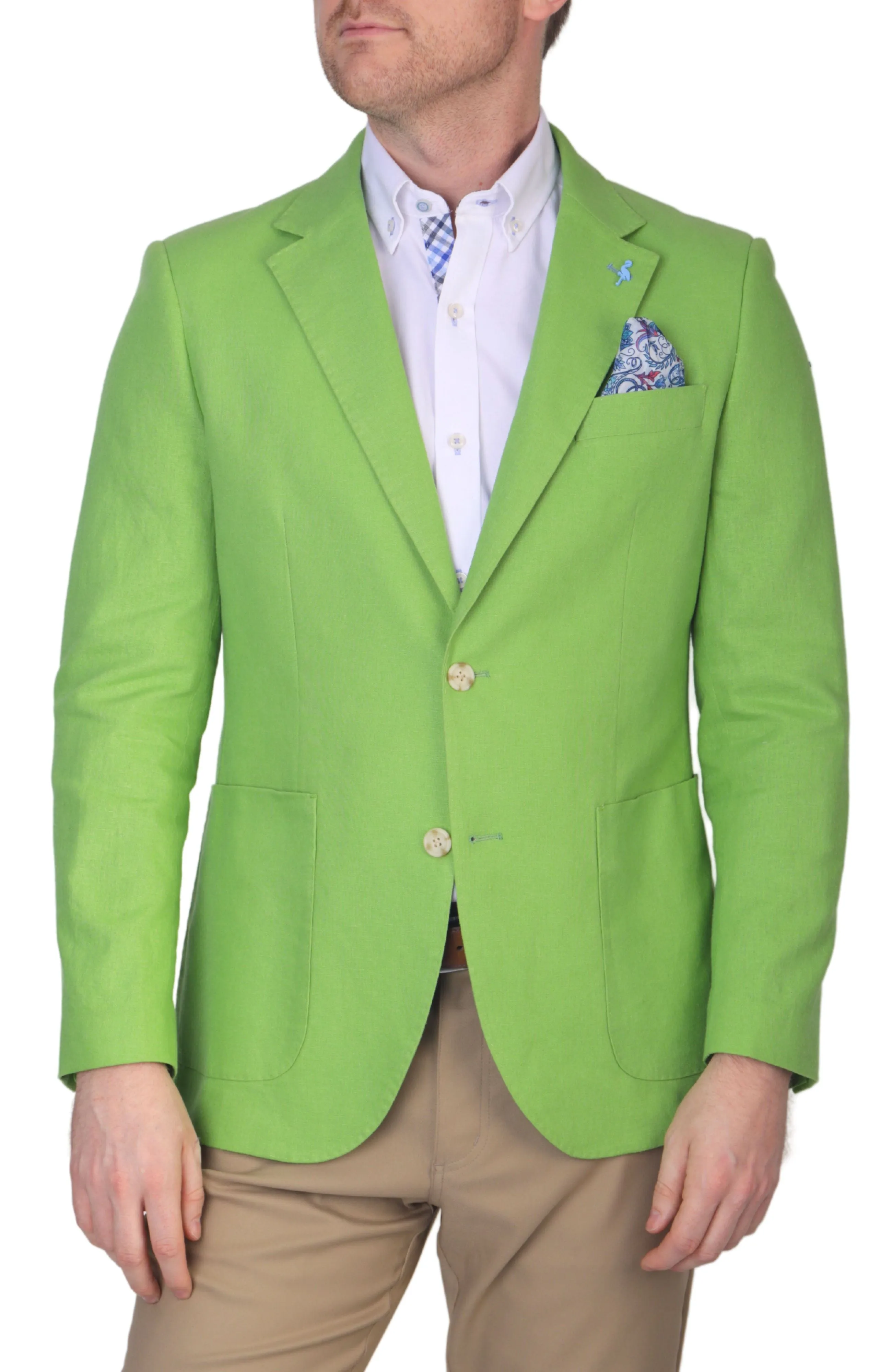 Signature Solid Bright Linen Sport Coat