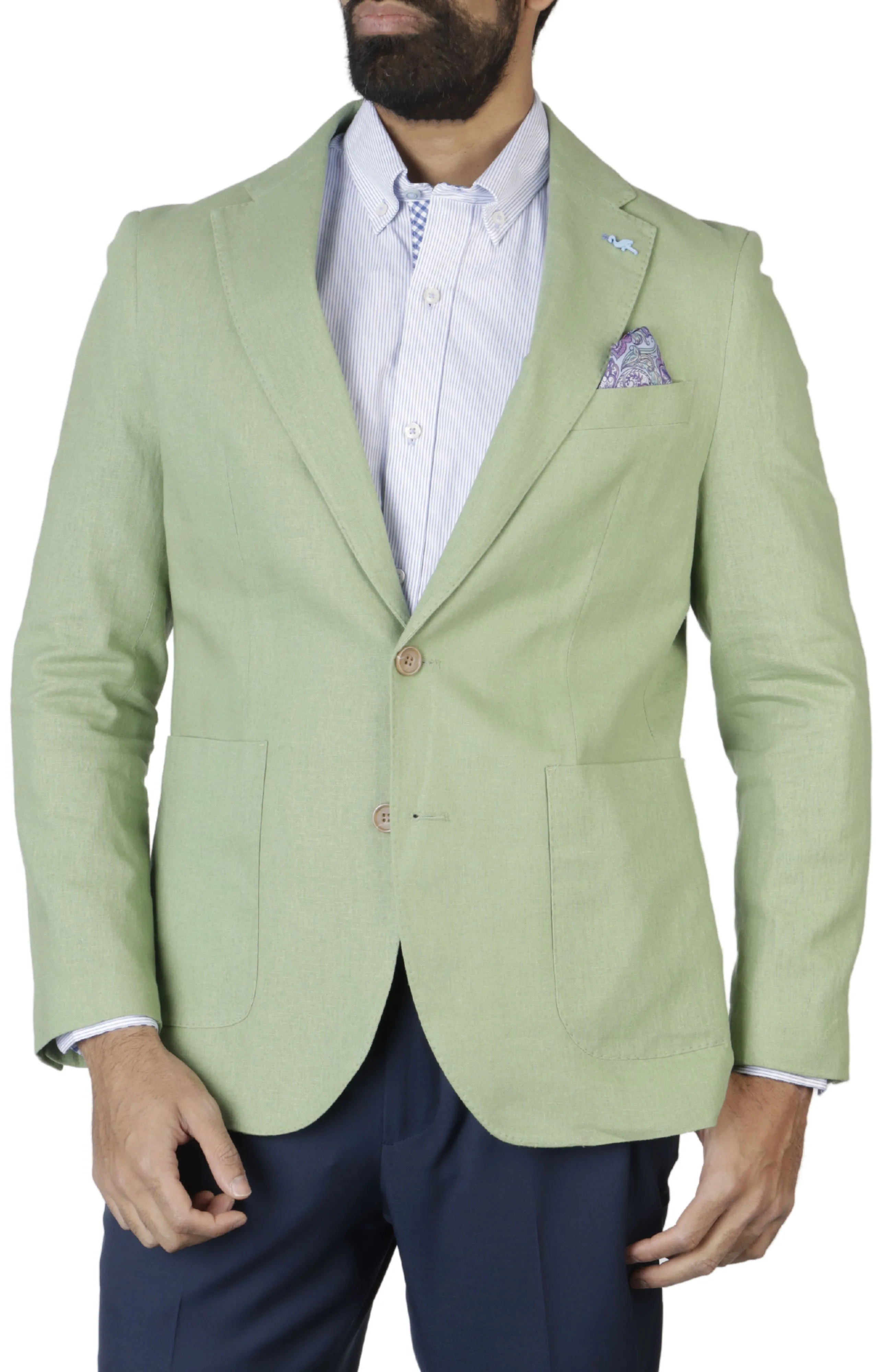 Signature Solid Bright Linen Sport Coat