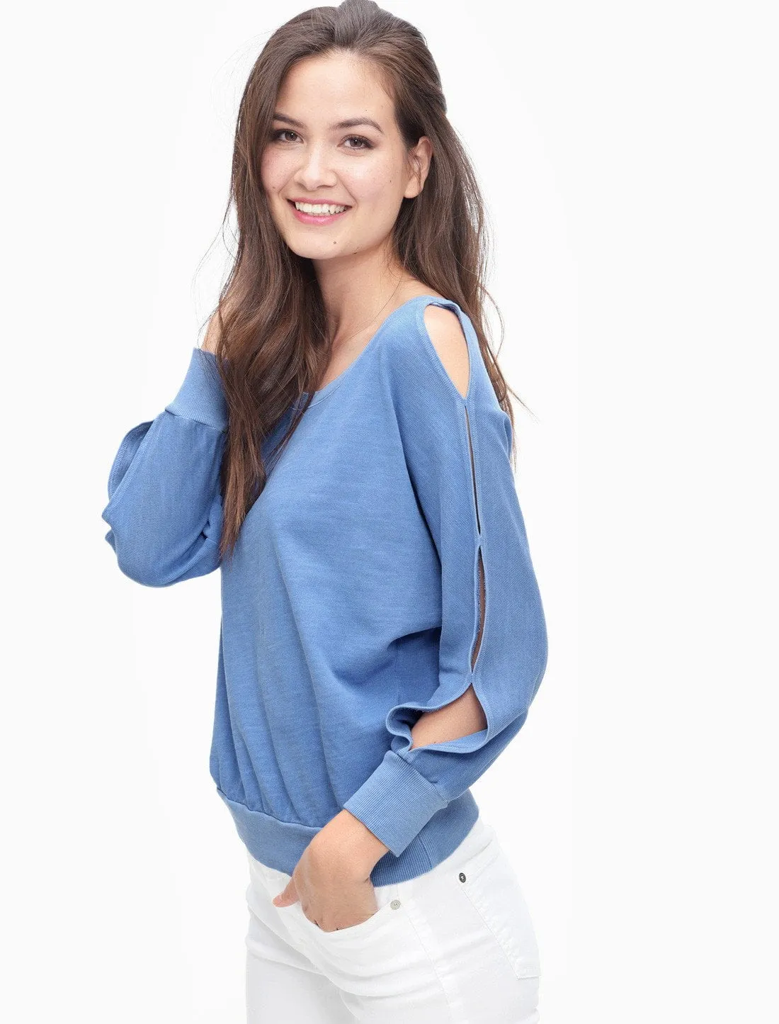 Splendid - Double Cut Out Pullover Vintage Heritage Blue