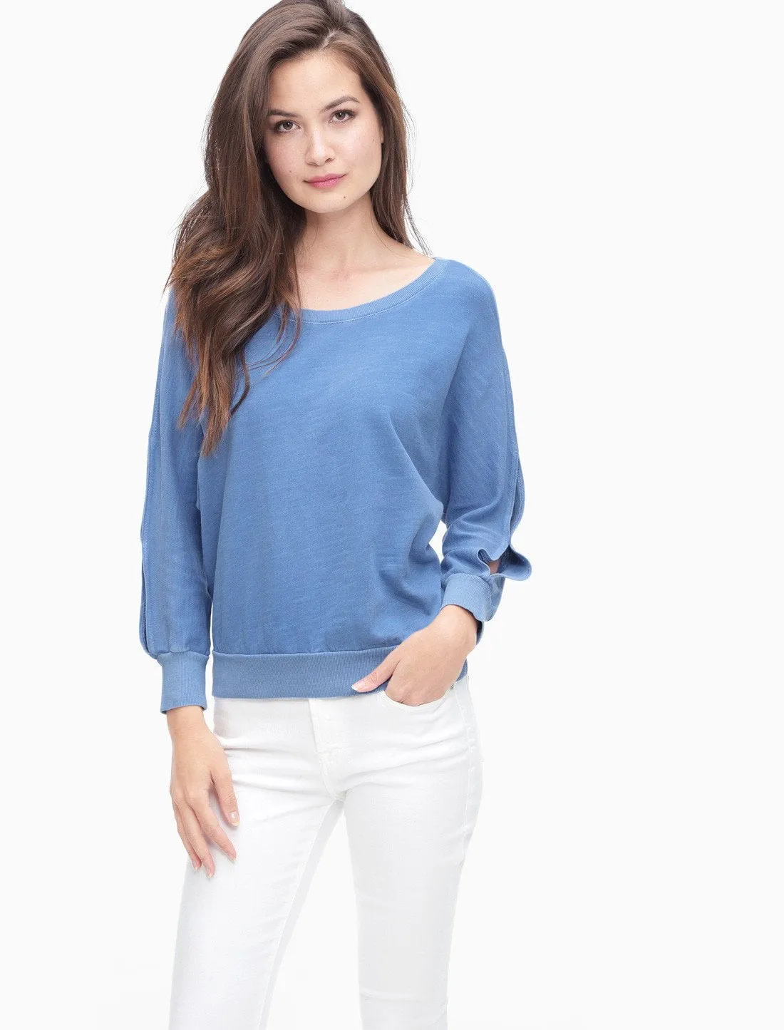 Splendid - Double Cut Out Pullover Vintage Heritage Blue