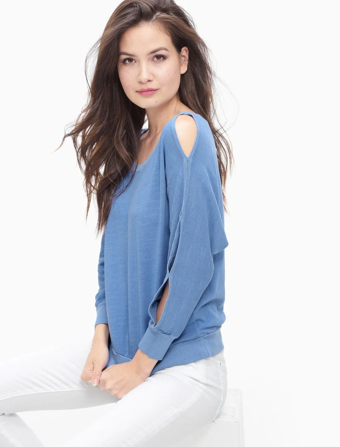 Splendid - Double Cut Out Pullover Vintage Heritage Blue