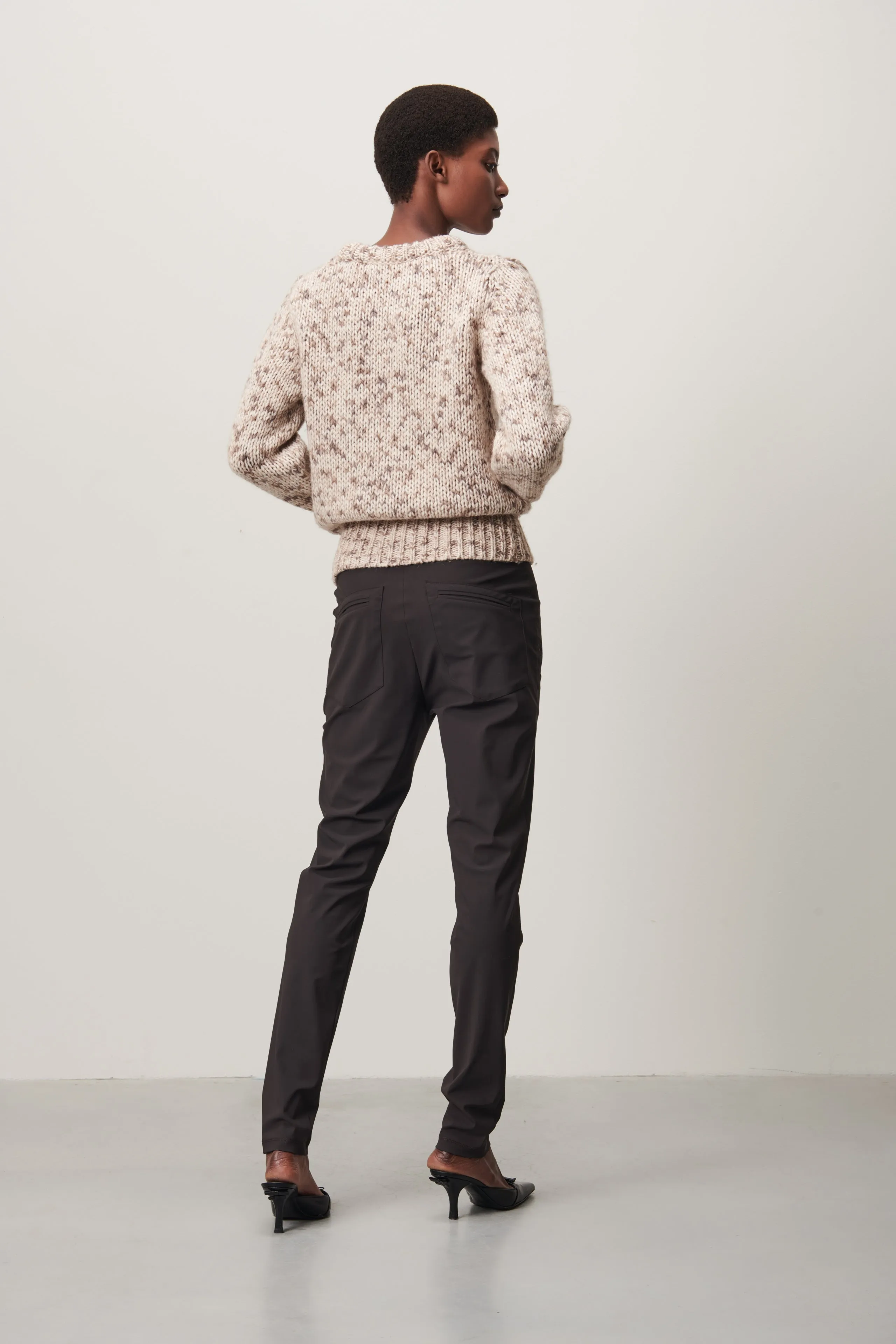 Spotty Pullover | Ecru Melange