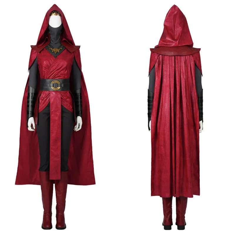 Star Wars Cosplay Nightsister Merrin Costume Witch Merrin Red Robe Halloween Party Suit