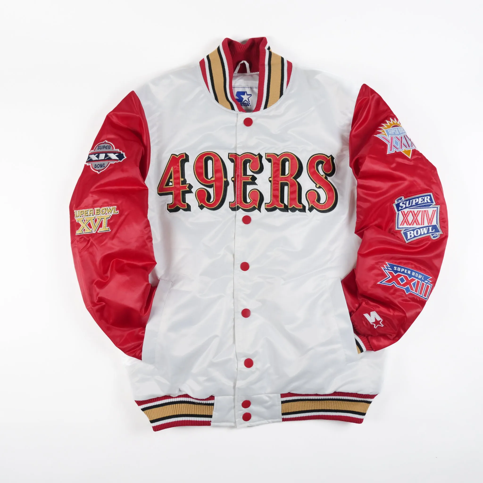 Starter Custom Exclusive Satin Jacket San Francisco 49ERS Super Bowl