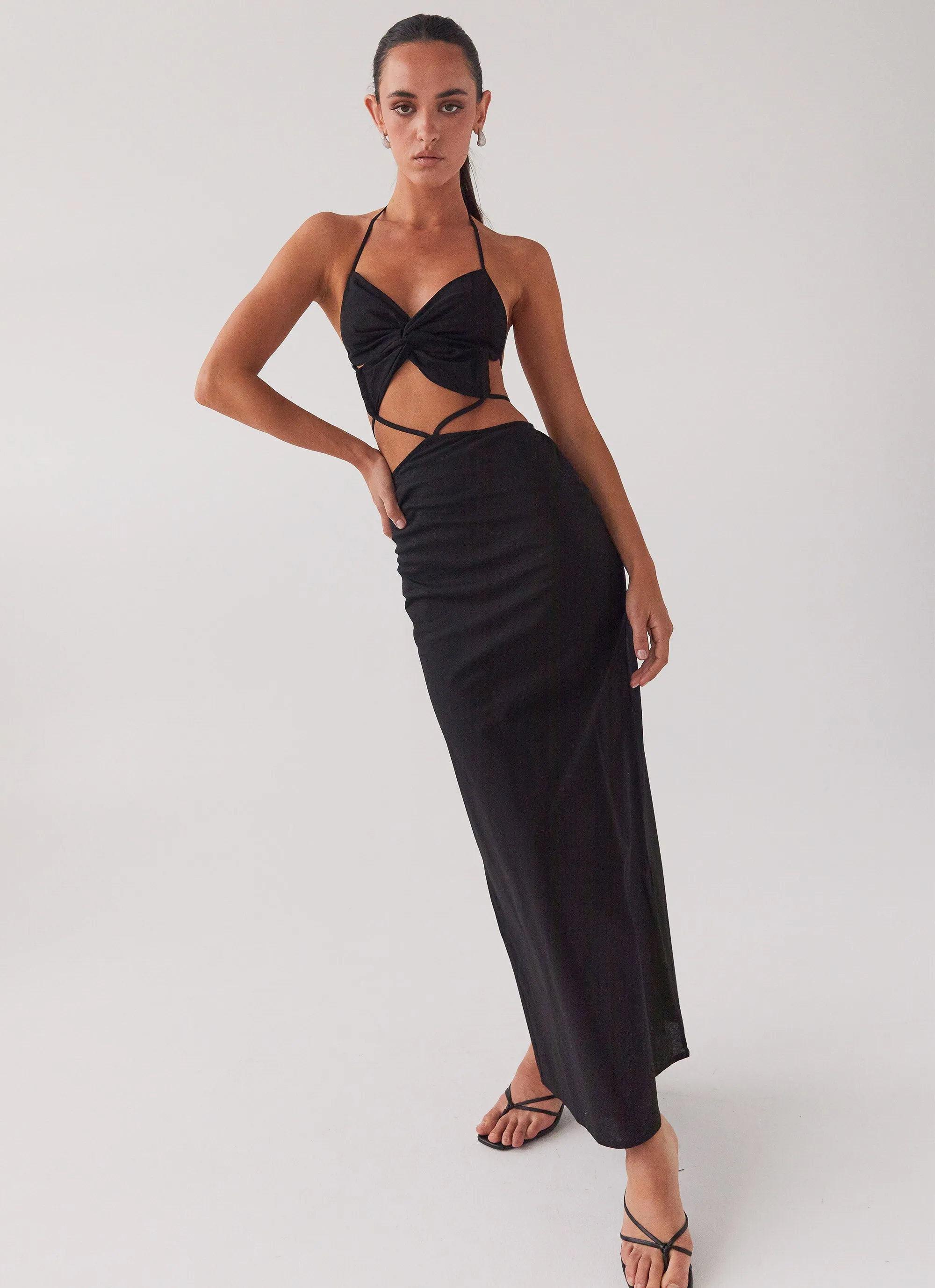 Summers In Saint Tropez Maxi Dress - Black