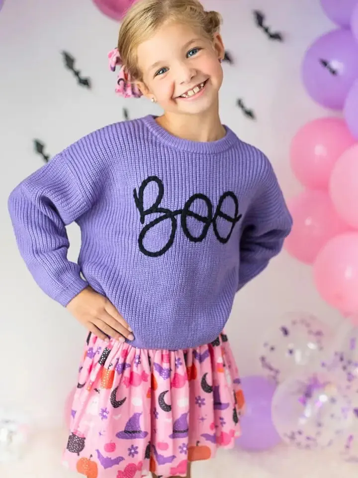 SWE Purple Boo Sweater