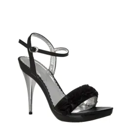 TESSA High Heel Ankle Strap Ruffle Sandal