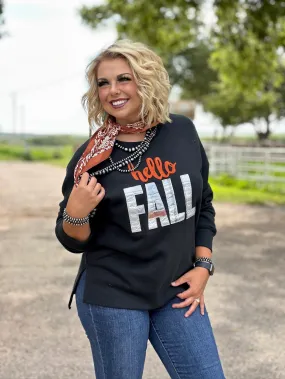 Texas True Threads "Hello Fall" Applique Sweatshirt