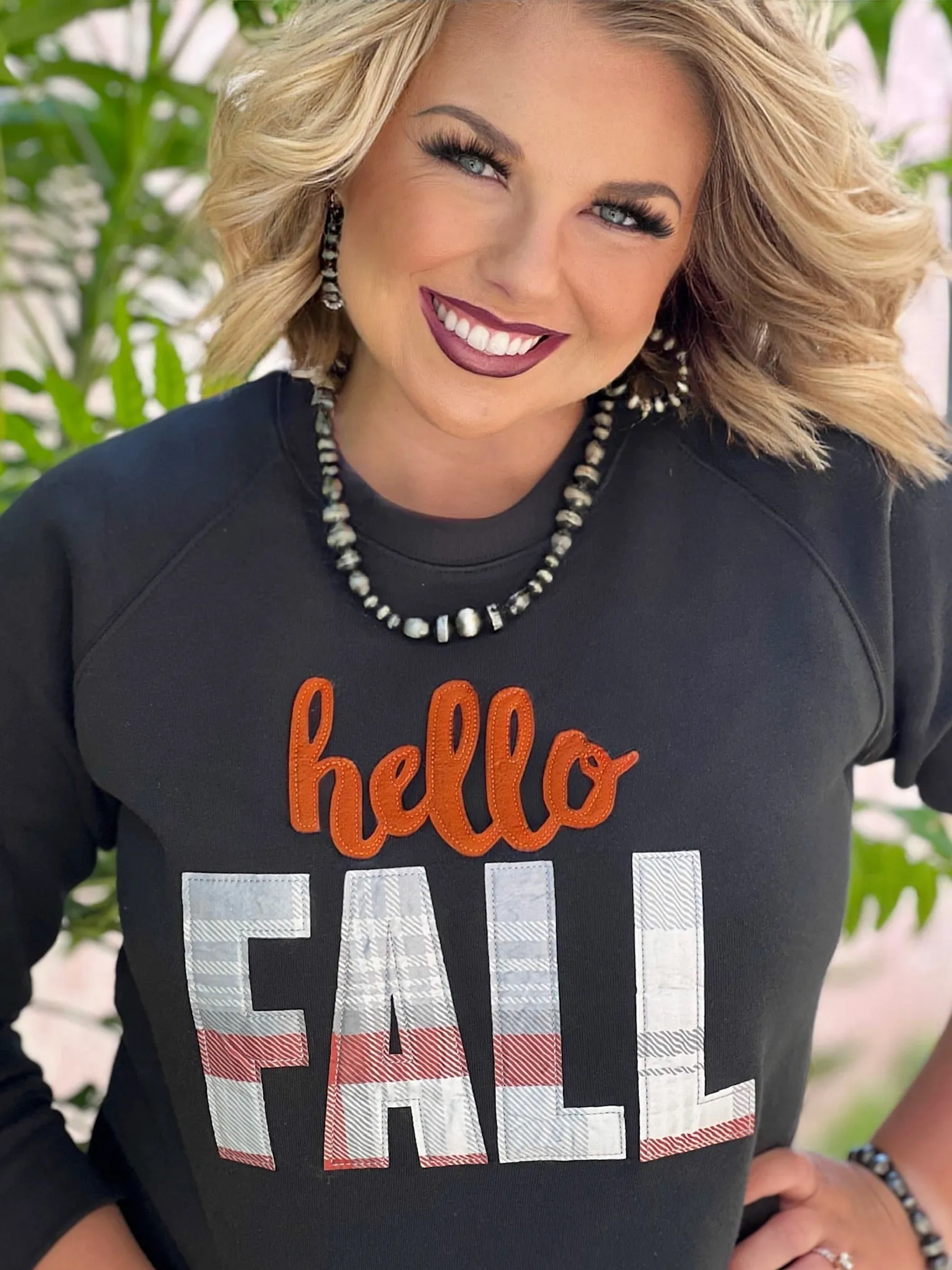 Texas True Threads "Hello Fall" Applique Sweatshirt