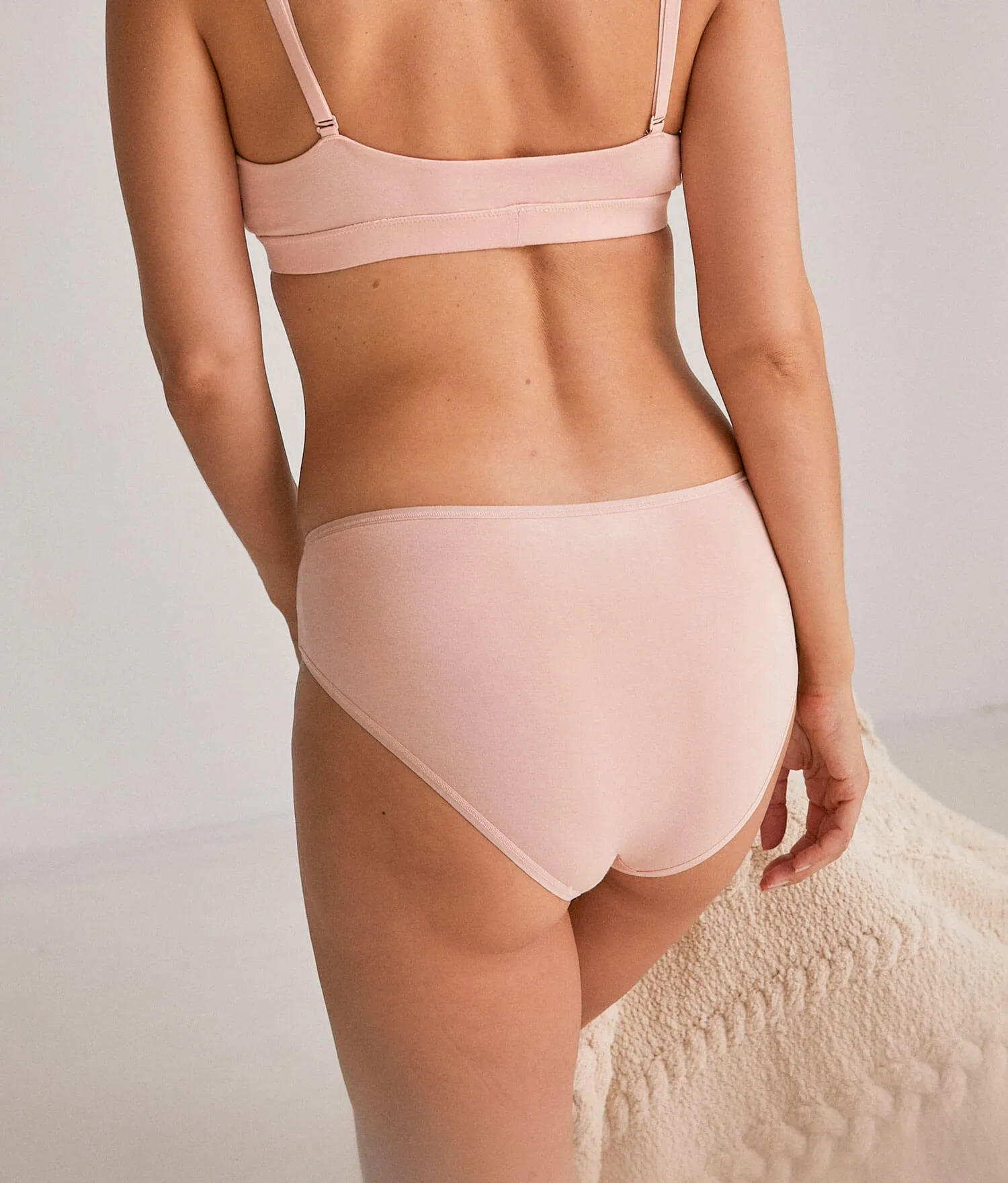 The High Waist Hipster - Bamboo Jersey - Blush