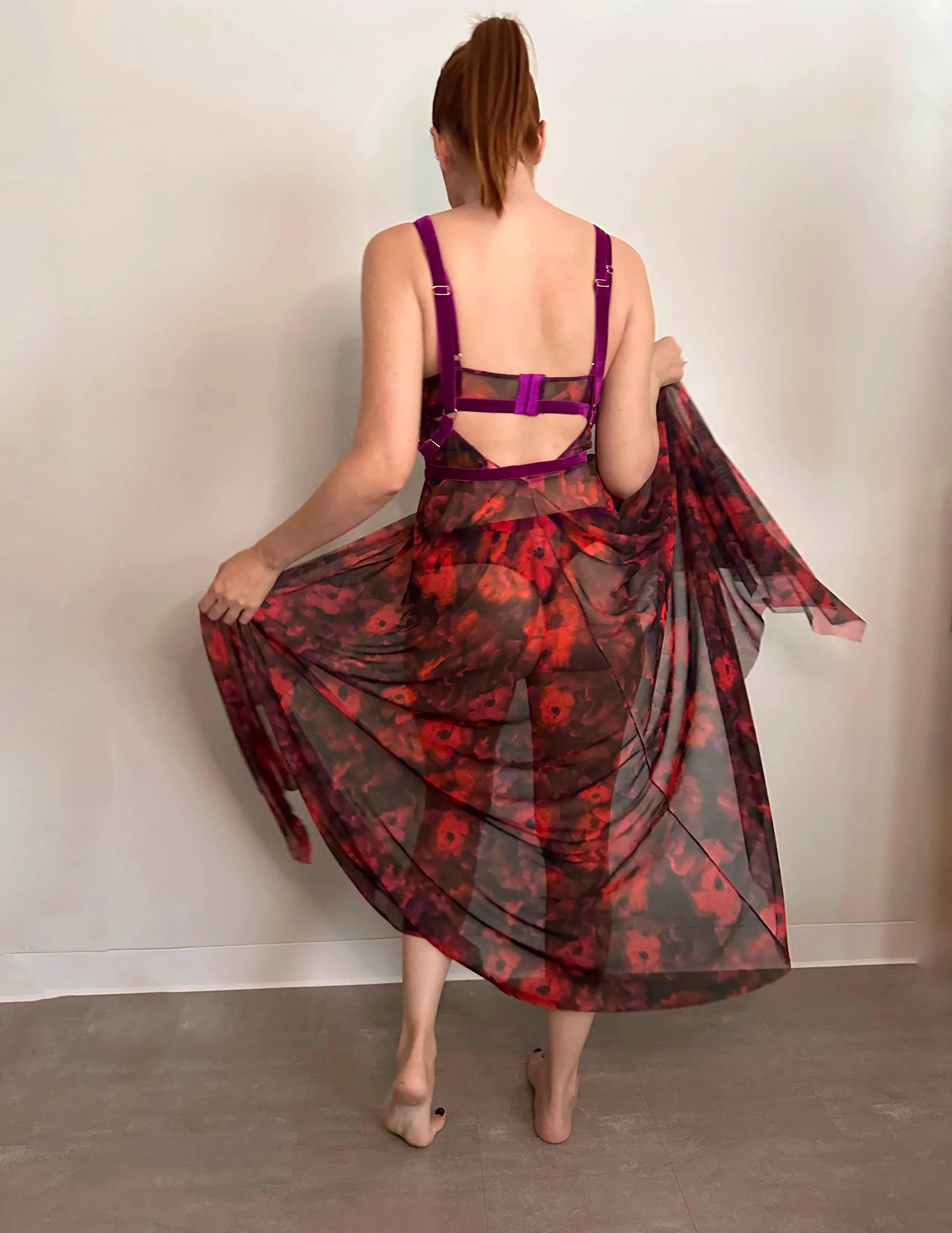 The Poppy Printed Tulle Gown