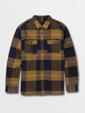 Trademan Plaid Long Sleeve Flannel - Butternut