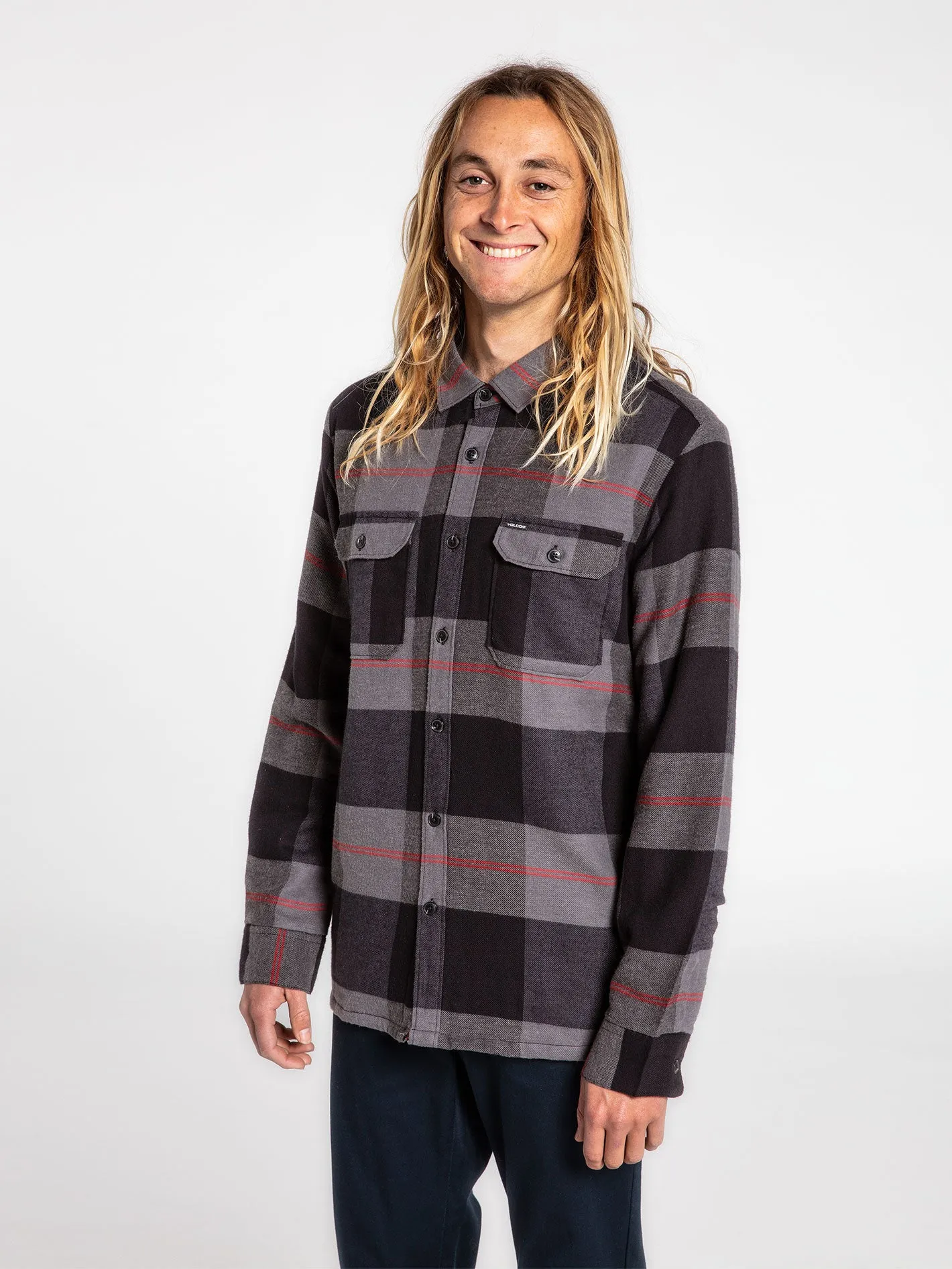 Trademan Plaid Long Sleeve Flannel - Castlerock