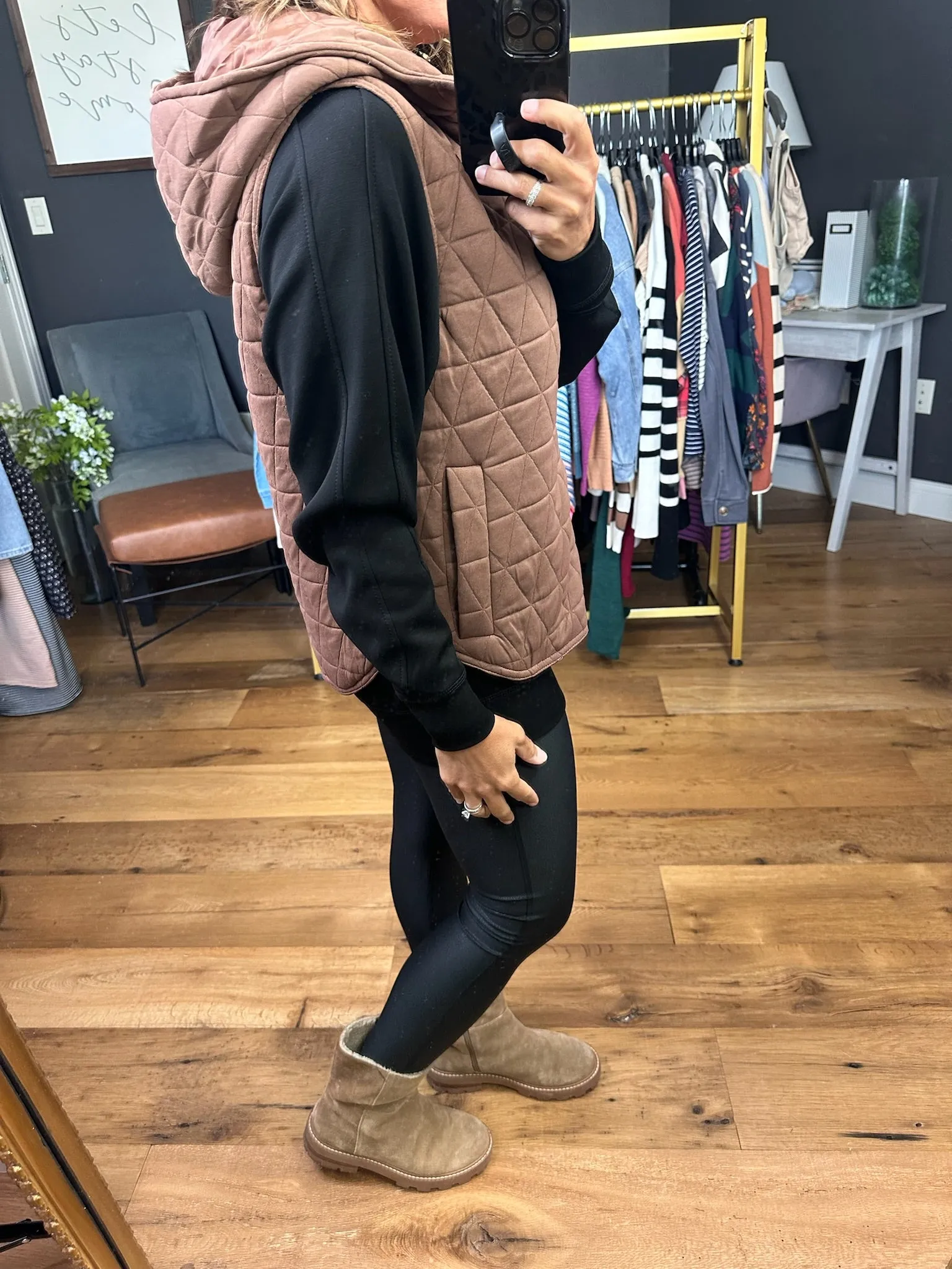 Understanding Fall Quilted Vest - Mocha