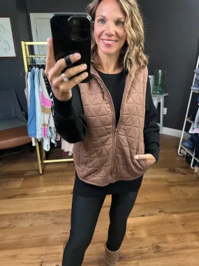 Understanding Fall Quilted Vest - Mocha