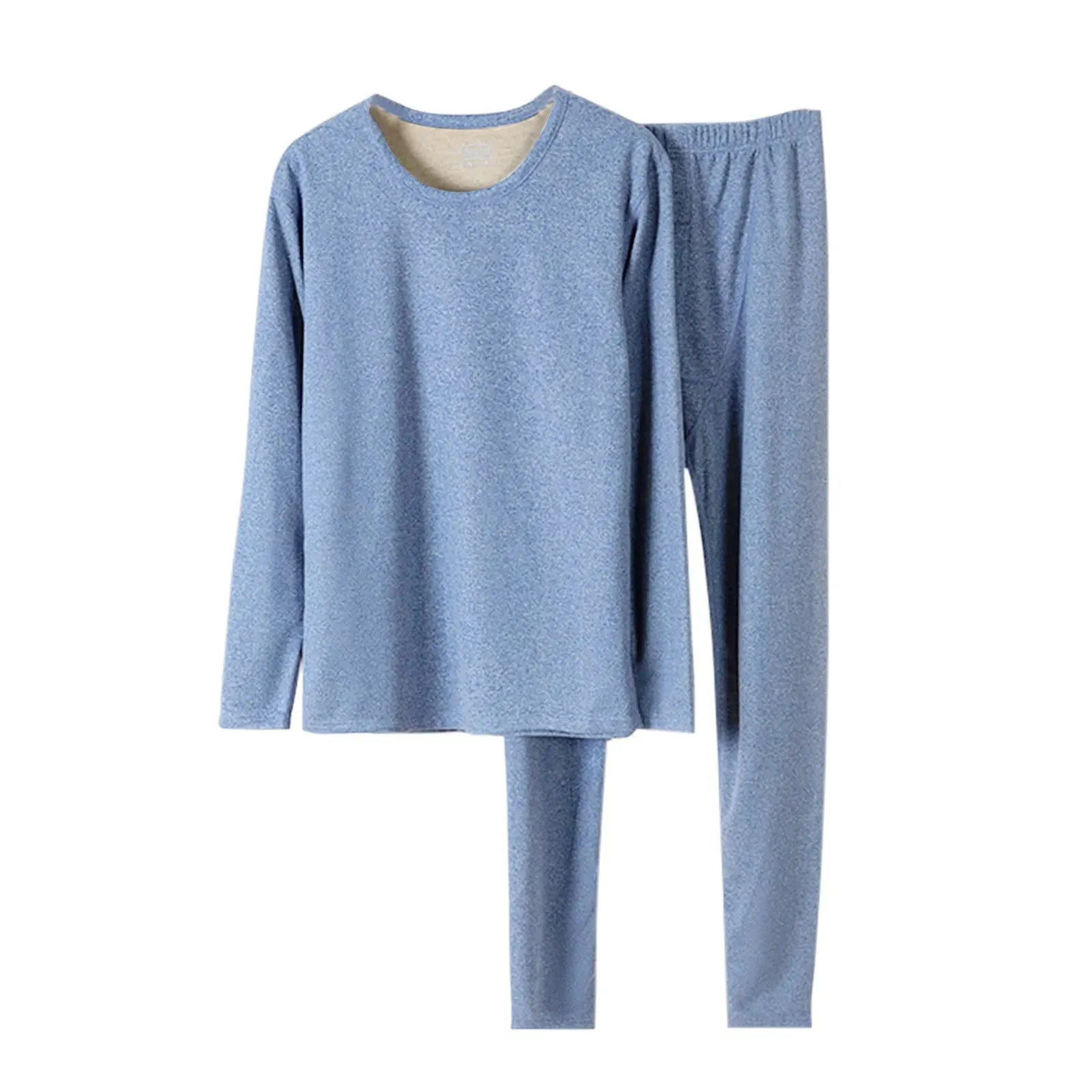 Unisex Fleece Winter Sleepwear Set Thermal Pajamas