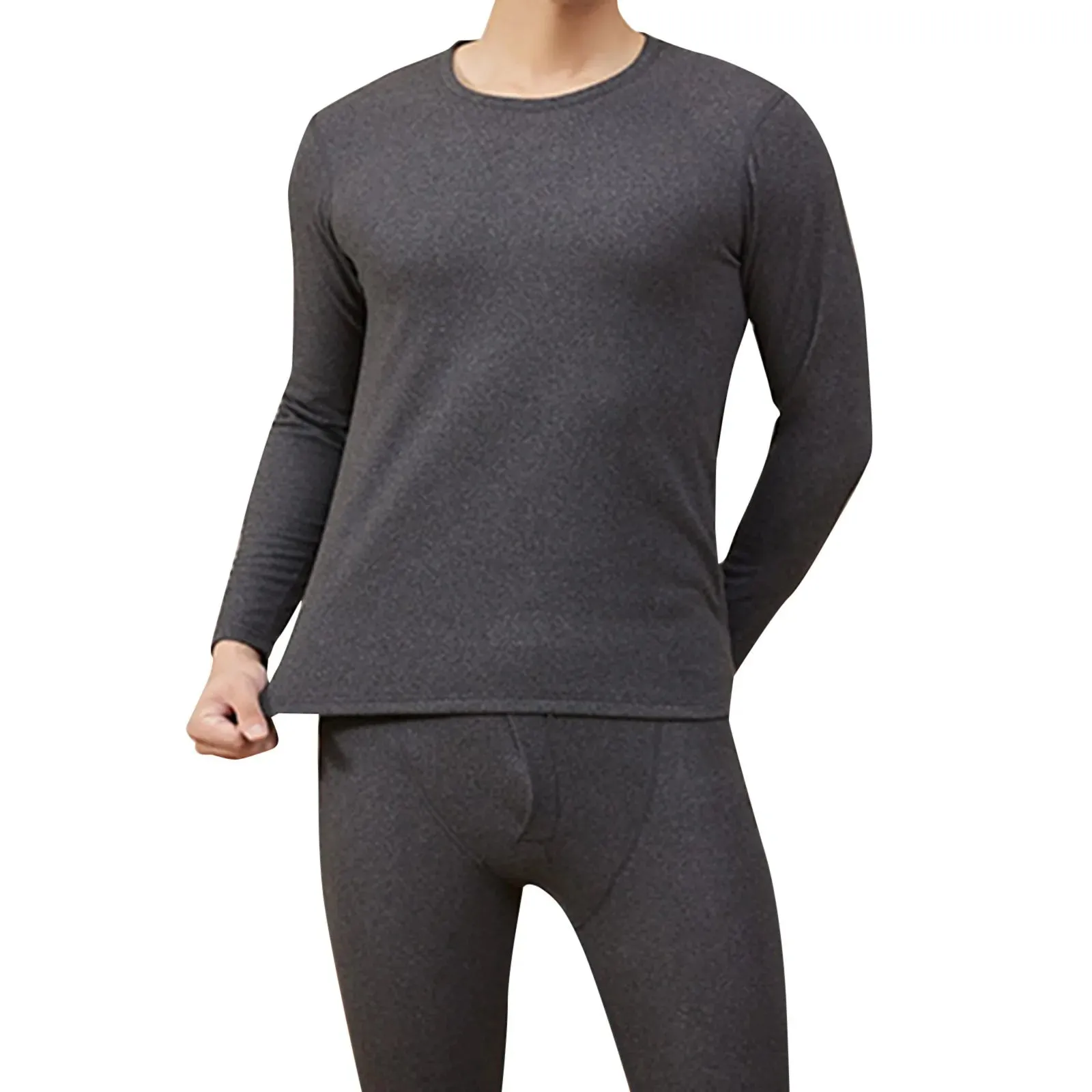 Unisex Fleece Winter Sleepwear Set Thermal Pajamas