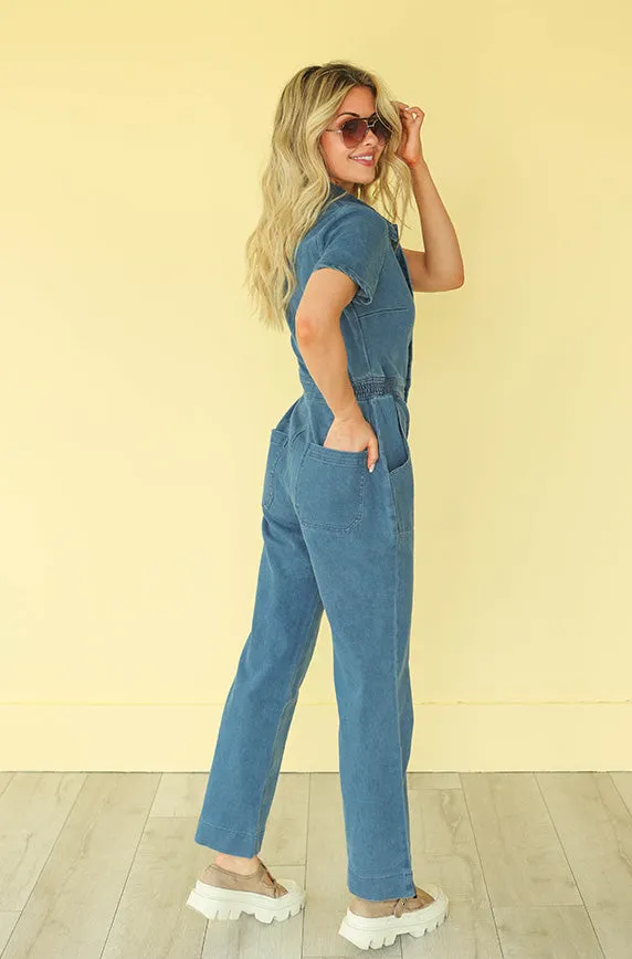 Urban Cowgirl Denim Jumpsuit - Nursing Friendly - FINAL SALE - FINAL FEW