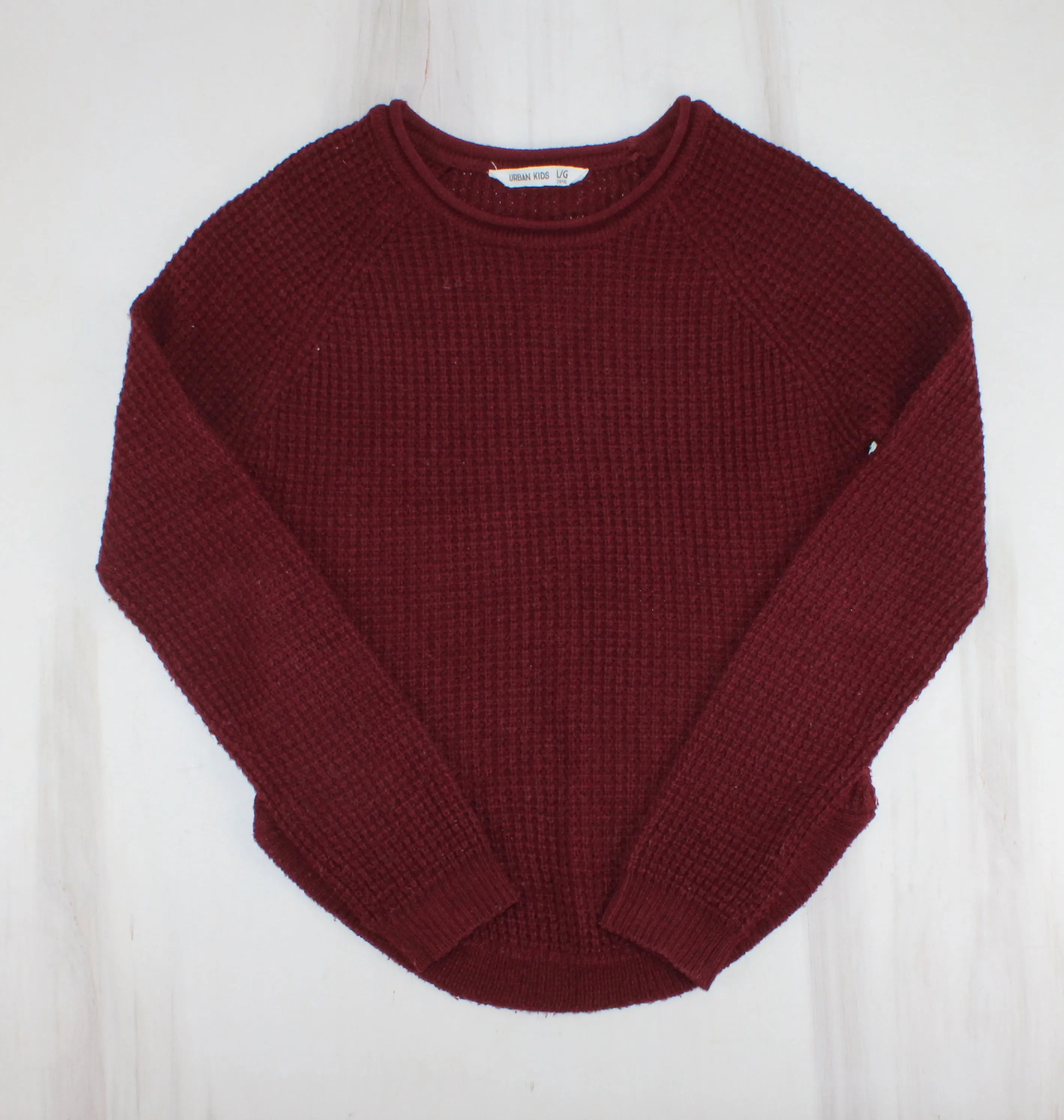 URBAN KIDS MAROON KNIT SWEATER YOUTH SIZE 14-16Y PRE-LOVED