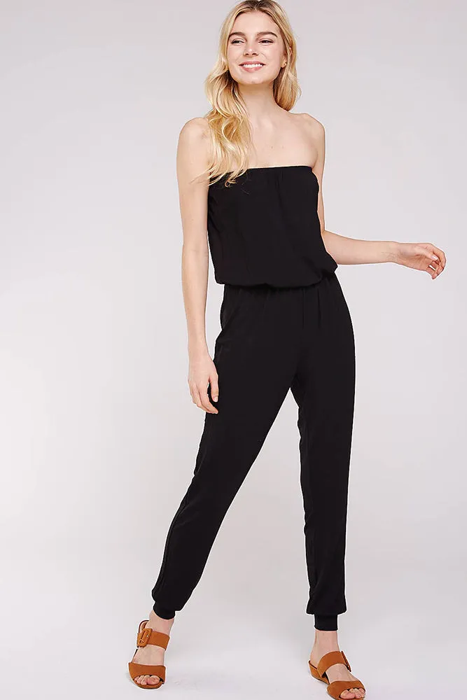 Urban X Black Strapless Jumpsuit