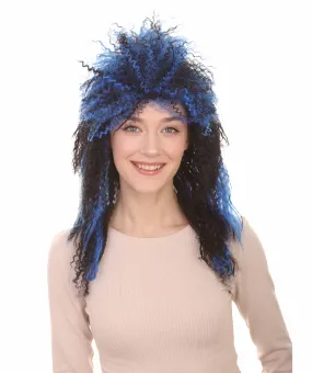 Vampires Black And Blue Women's Wig | Dreadlock Horror Ghost Wig | Premium Breathable Capless Cap