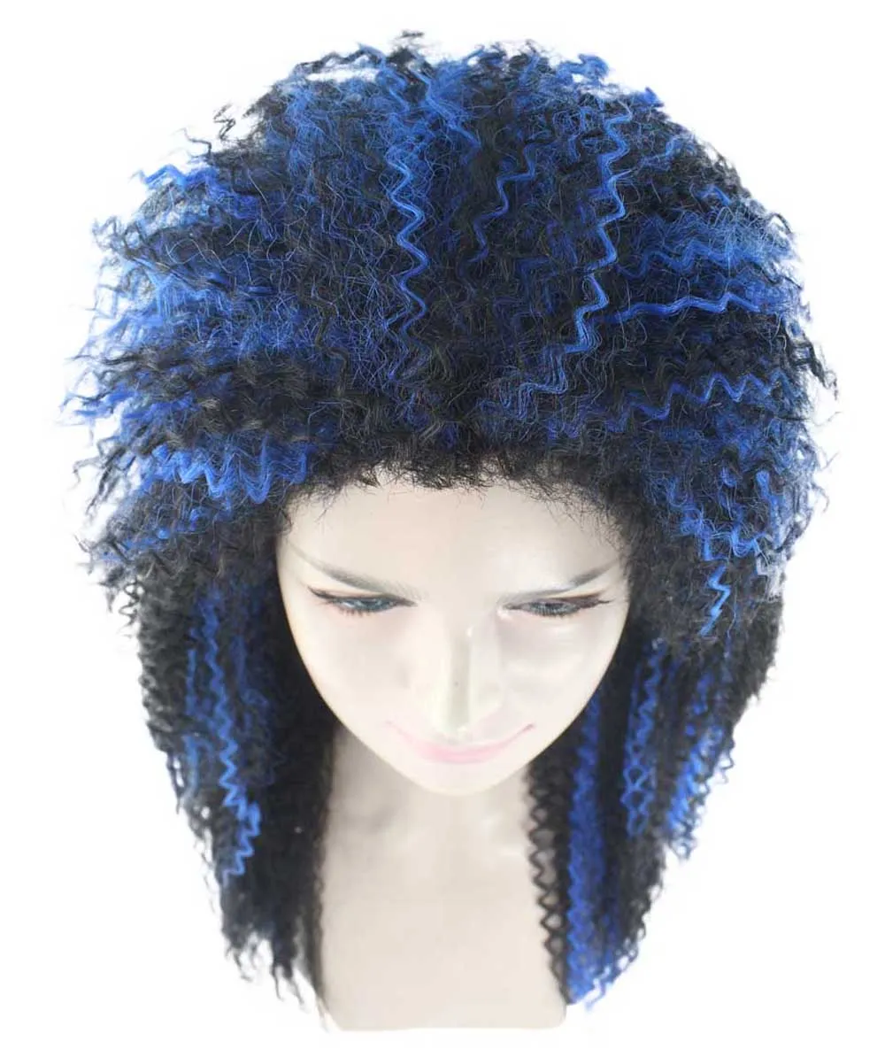 Vampires Black And Blue Women's Wig | Dreadlock Horror Ghost Wig | Premium Breathable Capless Cap