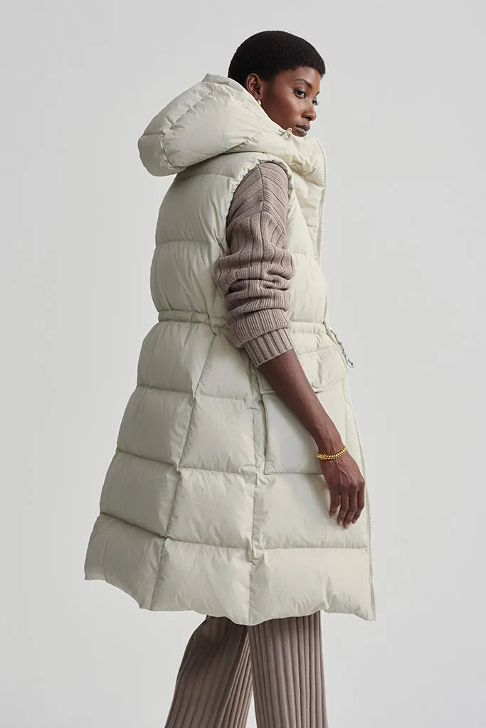 Varley - Irving Long Down Gilet - Bone White