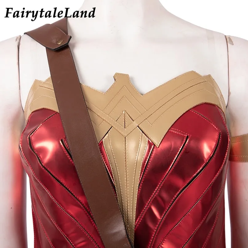 VenusFox Wonder Girl Cosplay Costume Halloween Superhero Outfit Diana Prince Uniform Boots Fancy Cape Sexy Suit