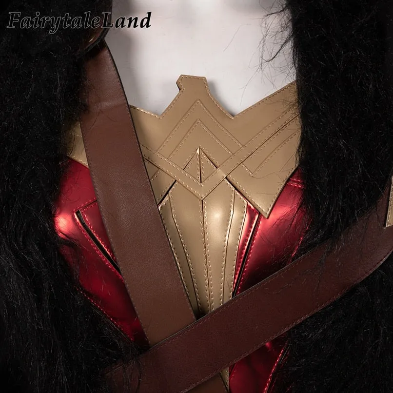 VenusFox Wonder Girl Cosplay Costume Halloween Superhero Outfit Diana Prince Uniform Boots Fancy Cape Sexy Suit