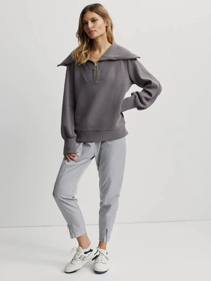 Vine Half-Zip Pullover in Grey Marl