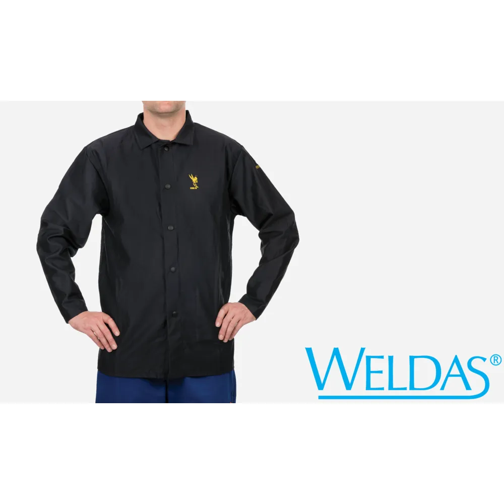 Weldas 33-8830XXL COOL Welding Jacket 30" Cotton FR Navy 2XL