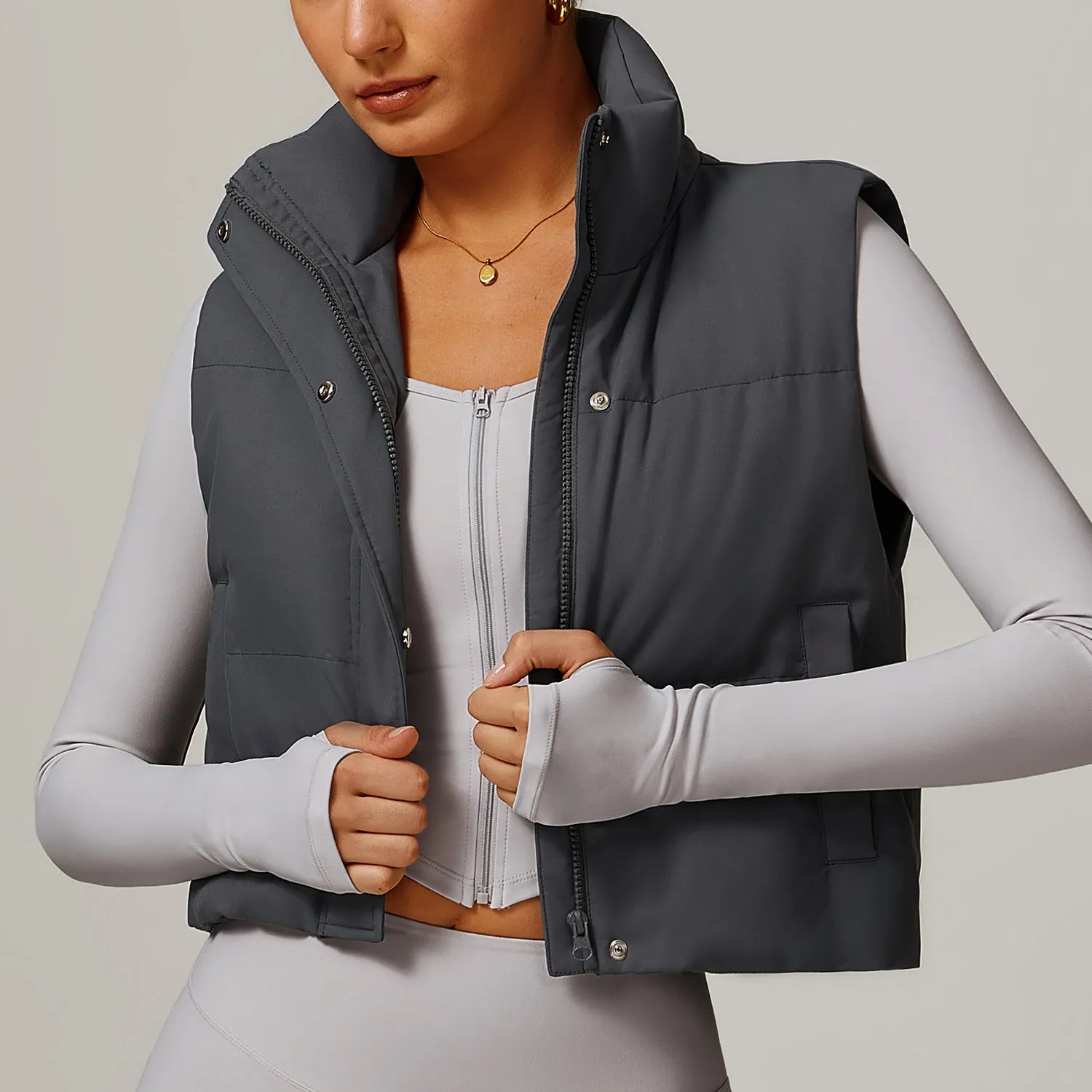 Winter Vest down Jacket Vest Fashionable All Match White Duck down Warm Sports Vest Coat