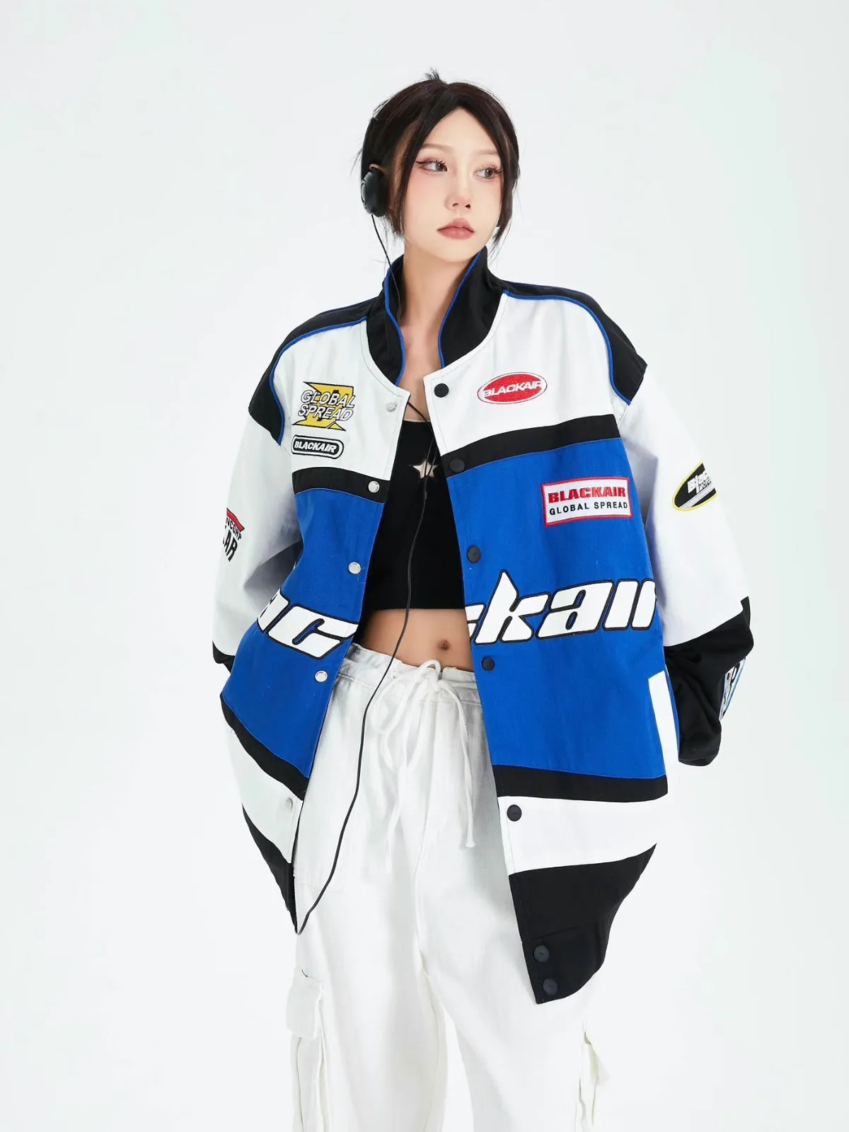 WLS Retro Style Quilted Racing Jacket