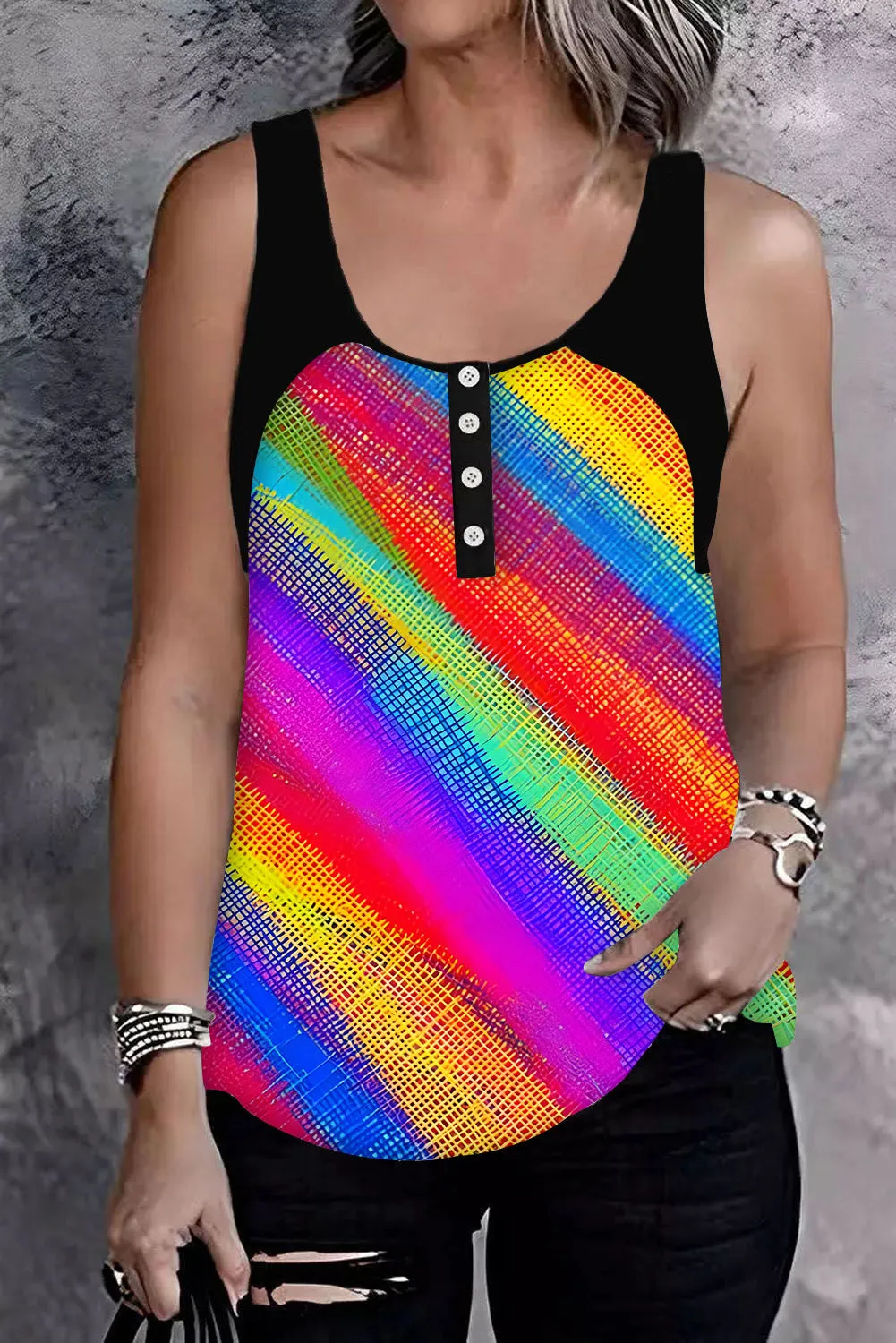 Women Gay Pride Sleeveless T Shirts LGBT Rainbow Tank Top